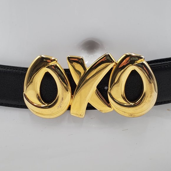 Paloma Picasso OXO Signature Black Leather Belt main image 11